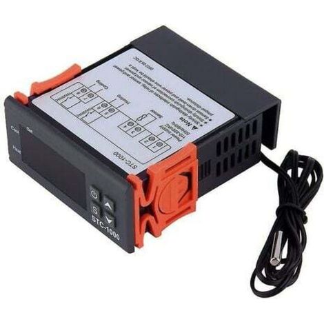 STC-1000 220V All-Purpose Thermostat Temperature Controller Calibration Fahrenheit & Centigrade Display + Sensor Probe (1/4)