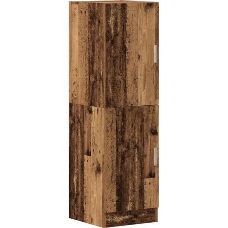 Mobile da cucina pratico e multifunzionale dimensioni 38 x 41,5 x 131,5 cm in legno composito con finitura effetto legno anticato. Codice articolo: 020051308.