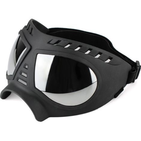 Schutzbrille für mittelgroße bis große Hunde, UV-Sonnenbrille für Hunde, wind- und schneefest, weicher Rahmen zum Augenschutz von Hunden mit langer Schnauze