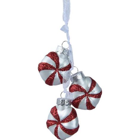 Kaemingk Addobbi Natale - Vetro Rosso Glitter - Set di 2