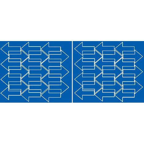 Adesivi a forma di freccia, 7x4,5 cm, 42 pezzi, blu opaco.