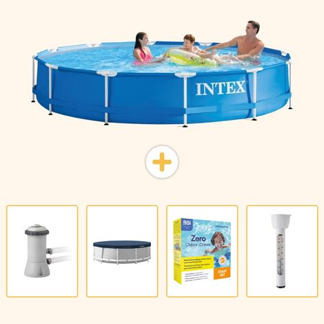 Intex Piscine Tubulaire Ronde - 366x76 cm - 5-pièces  S192 (1/5)