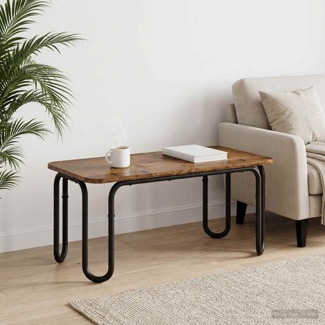Beyamis Table basse ancienne en bois composite 79,5 x 40 x 36 cm (1/5)