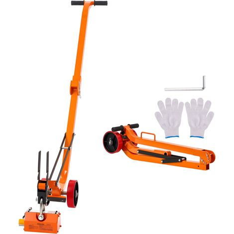 Chariot aimanté 600 kg pour lever les plaques d'égout, aimant N42, 2 roues, manche réglable, voirie et travaux (1/5)