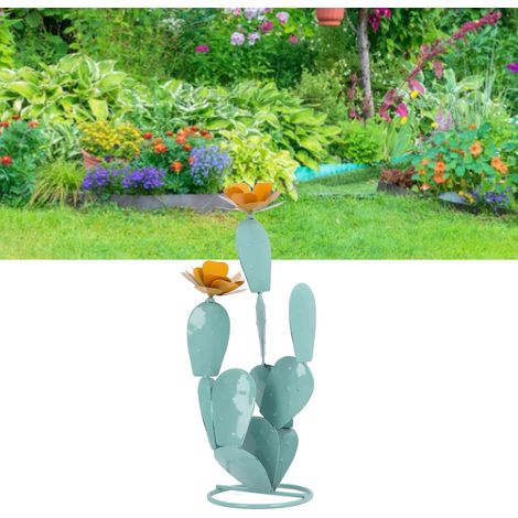 Dekorative Kaktusstatue aus Schmiedeeisen, einfache Montage, Feigenkaktus für Garten, Hof oder Balkon. (1/5)