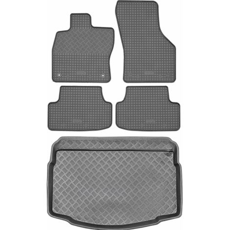 Ensemble de tapis de sol en caoutchouc pour Volkswagen Golf VII Hatchback (2012-2020) + tapis de coffre (1/5)