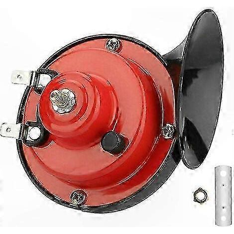 12V wasserdichte Hupe für Motorrad, LKW, Auto, SUV, Boot, Zug - Rot, Leistungsstarke, wasserfeste Hupe (1/4)