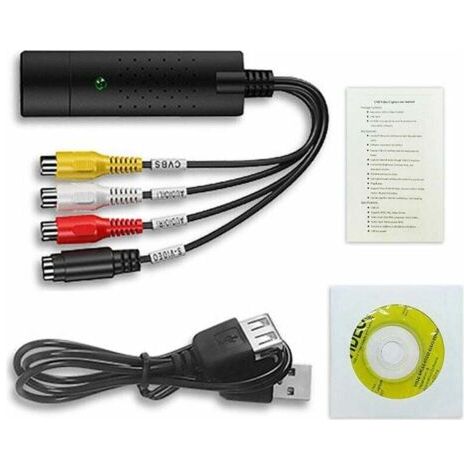 Convertisseur VHS vers numérique Convertisseur vidéo USB 2.0 Boîte de capture , XU,audio VHS Magnétoscope VHS TV vers convertisseur numérique Prise en charge Win 7/8/10 - (1/4)