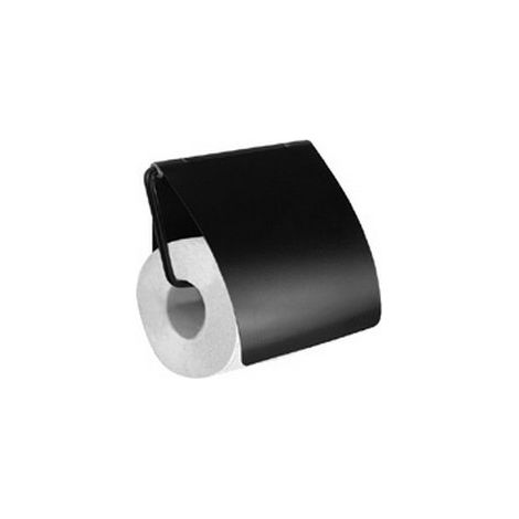 Portarotolo coperto in acciaio inox nero opaco da parete CLODE-N kamalu (1/2)