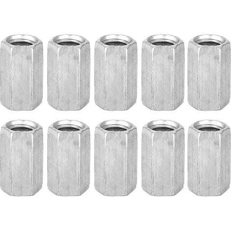 10 pièces M8 Écrou de tige long Manchon hexagonal Entretoise Filetée (M820) (1/5)