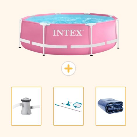 Intex Piscine Tubulaire Ronde - 244x76 cm - 4-pièces  SCB81 (1/5)