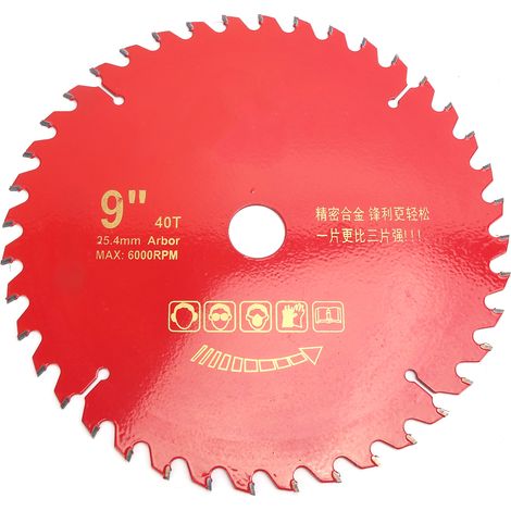 Lame de scie circulaire en carbure pour charpente, disque de coupe en acier allié pour le travail du bois, quincaillerie 9x40T