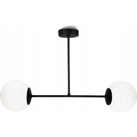 LAMPADA A SOSPENSIONE MODERNA CON SFERE DI VETRO E LAMPADARIO A LED