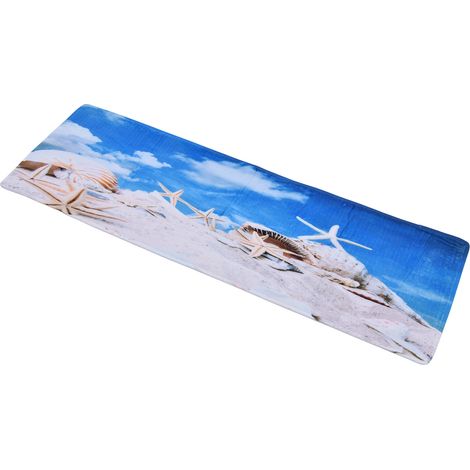 Tapis d'entrée antidérapant et doux, décoratif, pour salle de bain, cuisine et salon, 60 x 180 cm (1/5)