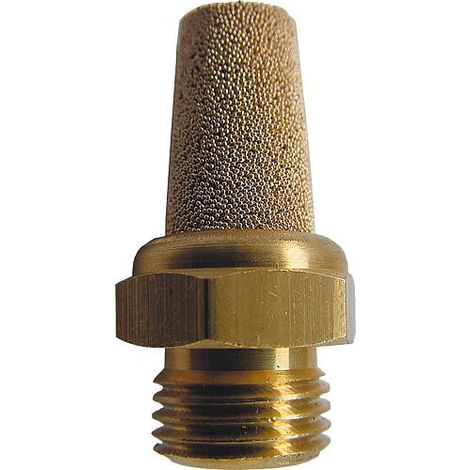 Silencieux en bronze fritte avec ecrou laiton incruste G 1/8 (1/2)