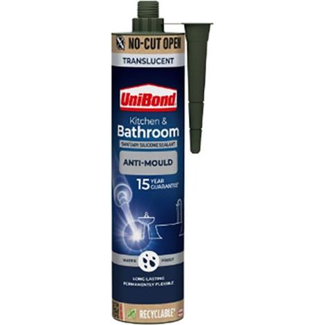 UniBond 3036447 Anti Mould Kitchen/Bathroom Cartridge Translucent 280ml 3036447 UNI2699