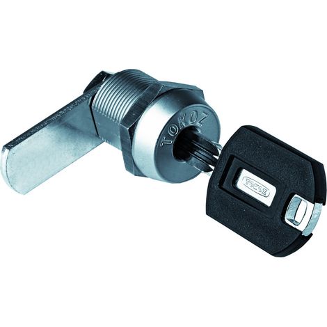 Serrure batteuse haute sécurité à disques rotatifs – Traitement anti-corrosion – Livrée avec 3 clés et came plate/coudée – Pour boîtes aux lettres – Tokoz