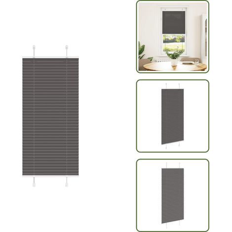 Plissee Schwarz 65x100 cm Stoffbreite 64,4 cm Polyester - Plissee - Plissees - Faltrollo - Jalousie (1/5)