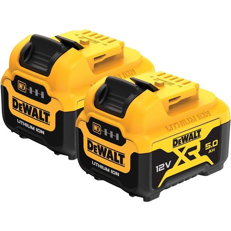 Dewalt DCB126 XR Slide Battery Pack 12V 5.0Ah Li-ion DCB126-XJ Fits 10.8V x 2 (1/5)