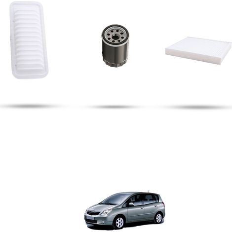 Kit tagliando 3 filtri compatibile con Toyota Corolla IX Verso 1.8 99kw Dal 2002 (1/5)