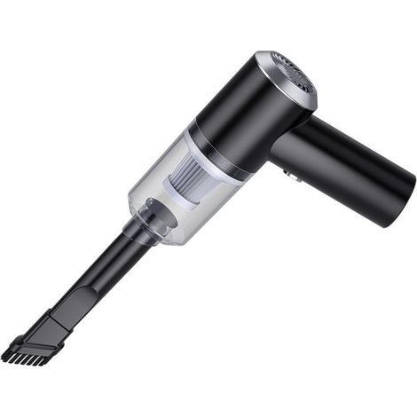 Aspirateur de voiture Aspirateurs sans fil à main 120W 6000Pa Haute puissance Lumière LED intégrée Aspirateurs portables pour voiture, maison, bureau, poils d'animaux, Noir (1/5)