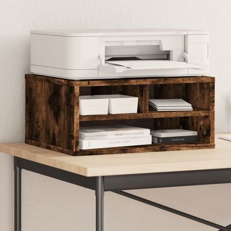 Support d'imprimante chêne fumé 49x40x22,5 cm bois d'ingénierie (1/5)
