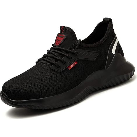 Steel Toe Work Shoes for Men Lightweight Comfortable Slip Resistant Puncture Proof Safety Shoes Breathable Indestructible Construction Industrial Sneakers(Code international 265) (1/5)