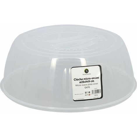 Cloche micro ondes en plastique 26x9cm