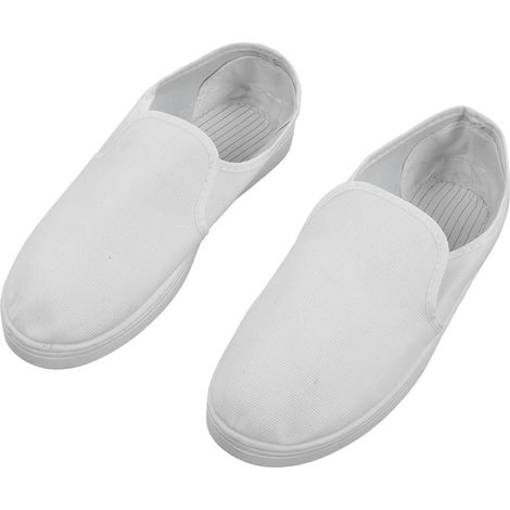 Chaussures de sécurité antistatiques toile PVC blanc 41 atelier sans poussière électronique confortable (1/5)