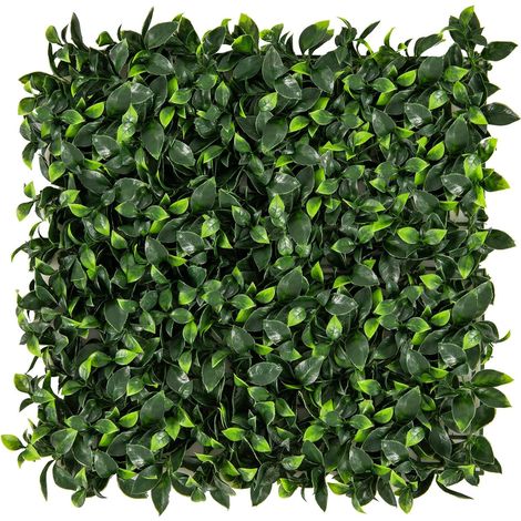 GOPLUS Plantes Artificielles Muraux 50 x 50 cm, 12 Panneaux Mur Végétal Artificiel pour Intérieur et Extérieur, Ecran de Haie d'Intimité pour Mariage, pour Jardin, Balcon, Terrasse (1/5)