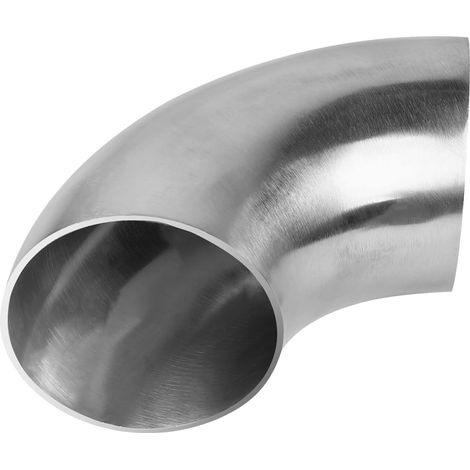 Coude en acier inoxydable, coude de tuyau à 90 degrés 45mm, coudes pour échappement, coude en acier inoxydable SS304, coudes pour tuyau d’échappement (90°, 1,75inch) (1/5)