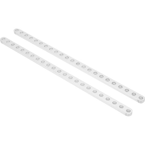 2 profilés plats en aluminium à 23 trous, accessoire pour robot, 4 x 8 x 184 mm, 3102-0023-0184 (1/4)