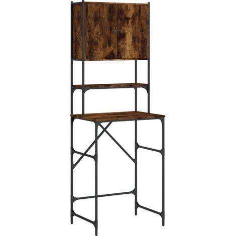 Waschmaschinen-Schrank aus rauchigem Eichenholz 68x48,5x194 cm