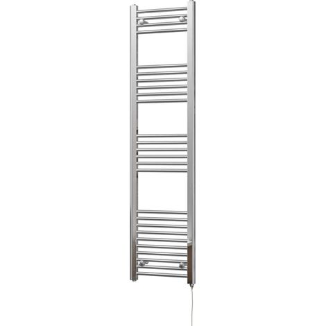 Zennor - Chrome Electric Towel Rail H1600mm x W400mm Straight 300w Standard (1/3)