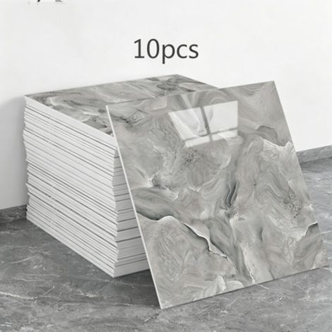 10 láminas de papel pintado autoadhesivo que imitan azulejos de cerámica (efecto cerámico, dimensiones: 30 x 30 x 0,8 cm) (1/5)