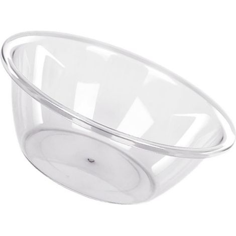 Grand bac à laver transparent en PET épais robuste grande capacité polyvalent rond récipient vaisselle pour maison cuisine salle de bain, 1 pièce (1/4)