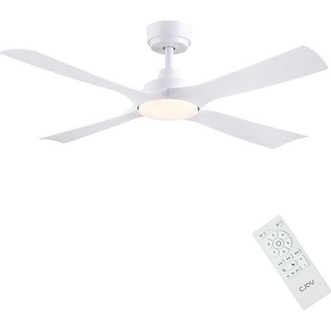 Ventilateur Plafond cm, Ventilateur Plafond Silencieux Blanc avec Lumiere, Pales Réversibles, Vitesses, LED Dimmable, Plafonnier Ventilateur Chambre (1/5)