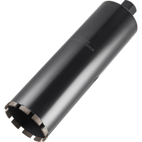 Foret carotteuse diamant 114 mm, profondeur 356 mm, filetage interne 1-1/4 in-7, soudure haute précision, pour béton armé, briques rouges et maçonnerie. (1/5)