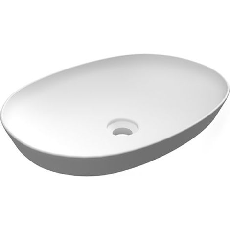 LAVABO AD INCASSO OVALE SENZA FORO VARIANT 50 X 36 CM Bianco