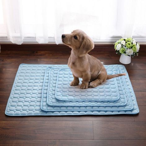 Tapis Rafraîchissant Pour Animaux - Tissu Soie Froide - Dimensions 50 x 40 cm / 63 x 50 cm / 70 x 56 cm / 102 x 70 cm - Pour Chiens Et Chats - Usage Intérieur Et Voyage - 1 Pièce (1/5)
