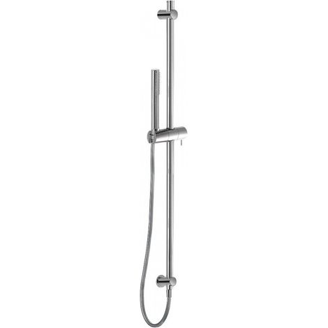 Barre coulissante Ø 20,6 mm. Long. 966 mm. Flexible satin. Avec prise d'eau murale - TRES 06193104 (1/2)