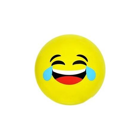 Palla in PVC gialla con faccina sorridente, 23 cm