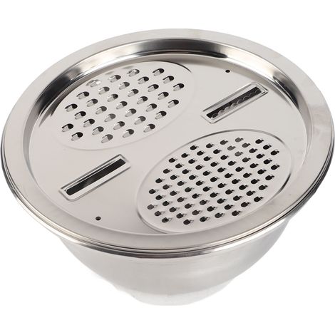 Râpe multifonctionnelle en acier inoxydable, bassin épais 3 en 1, passoire et panier de vidange, bol pour machine à salade. (1/5)