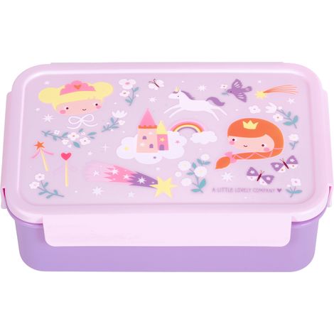 A little lovely company - Bento lunch box: Princesses - Purple - 22 x 7 x 14.5 cm