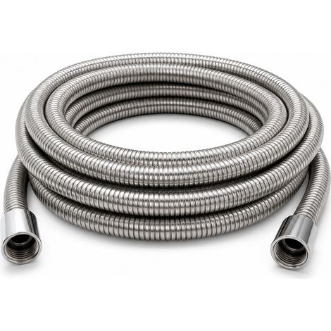 304 Stainless Steel Shower Hose 3 m for Bathroom Silver (1/5)