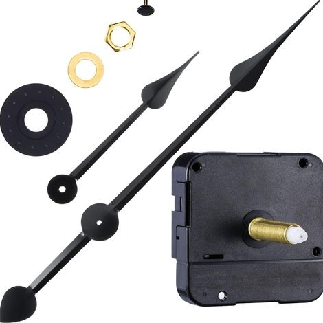 1 Mécanisme d'horloge, Aiguilles 270 mm, Tige 23 mm, Pour Panneau 9-13 mm, DIY (1/5)