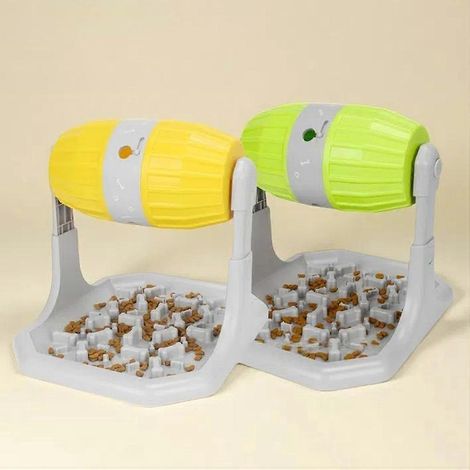 Multifunktionaler Futternapf, lustiges Hundespielzeug, Trommel, auslaufsicherer Ball, Fressnapf für Katzen mit Fressbremse, gesunde Fütterung, höhenverstellbar, multifunktionales Zubehör A (1/5)