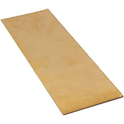 Tôle de laiton H62 de 300 x 100 x 0,5 mm - Résistante à la corrosion