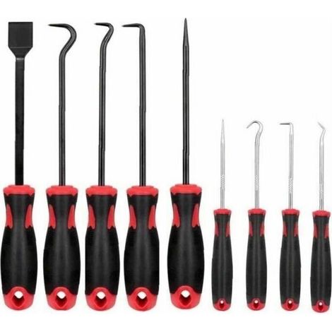 Outils d'extracteur de joint d'huile.Multifonctions Réparation Automobile Mini Crochet Main Joint d'huile Tournevis Crochet.9PCS (1/4)