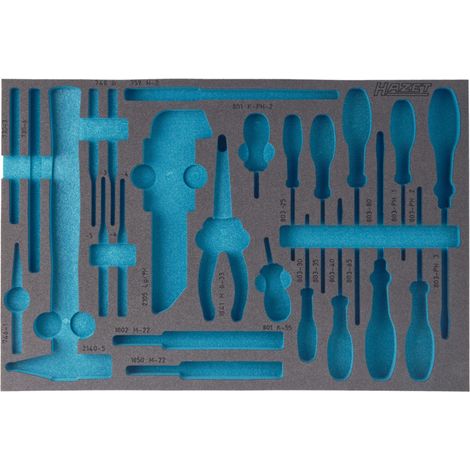 Garniture en mousse souple bimatière 163-120L HAZET (1/2)